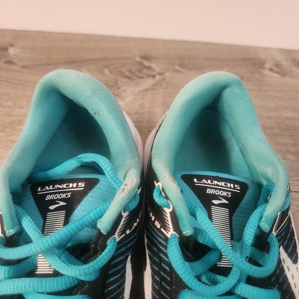 Brooks Launch 5 Teal Black Womens Athletic Running Shoes Sneakers Size 6 US READ - Picture 9 of 11